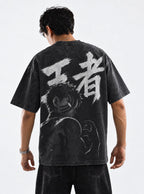 Akaza King – Black T-Shirt – model shot | Demon Slayer