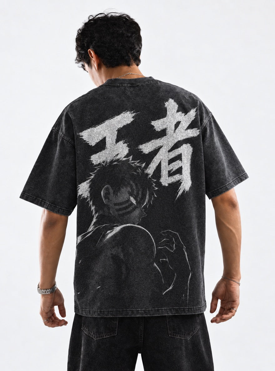 Akaza King – Black T-Shirt – model shot | Demon Slayer