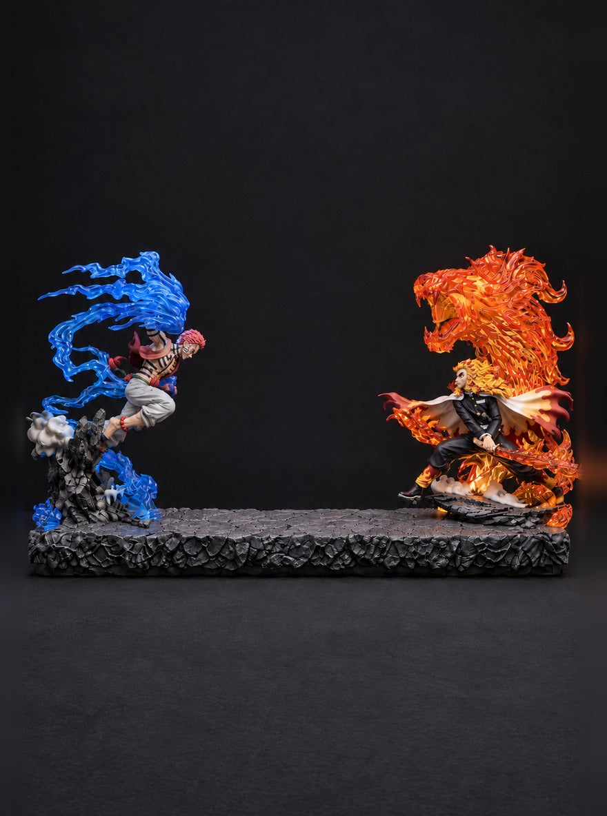 Akaza vs Rengoku Mist Diffuser Figure – front view | Demon Slayer