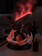 Asta Anti-Magic Sword Mist Diffuser Figure – glowing with mist at night | Black Clover