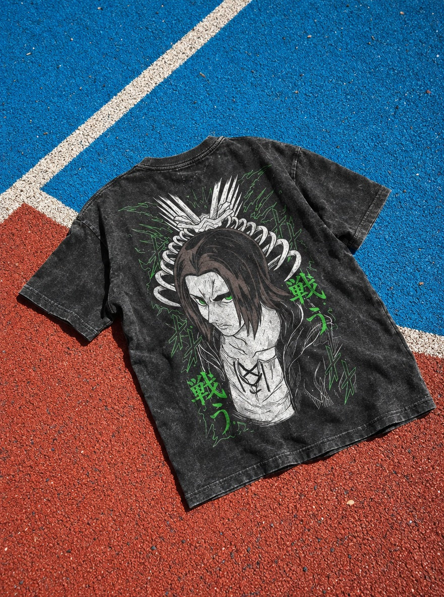 Eren Fight – T-Shirt – flat-lay | Attack on Titan