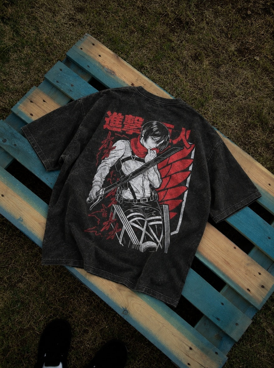Mikasa Wings – T-Shirt – flat-lay | Attack on Titan