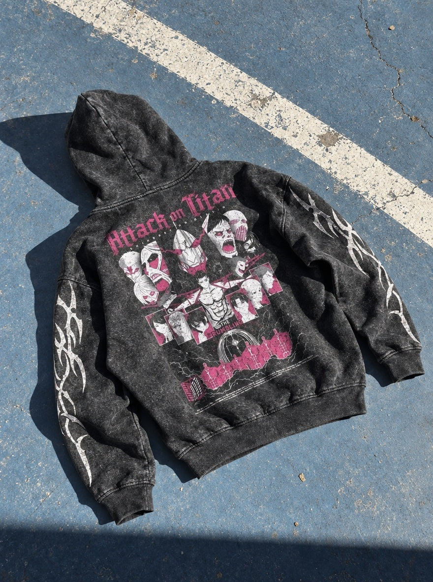 The Rumbling – Hoodie – flat-lay | Attack on Titan