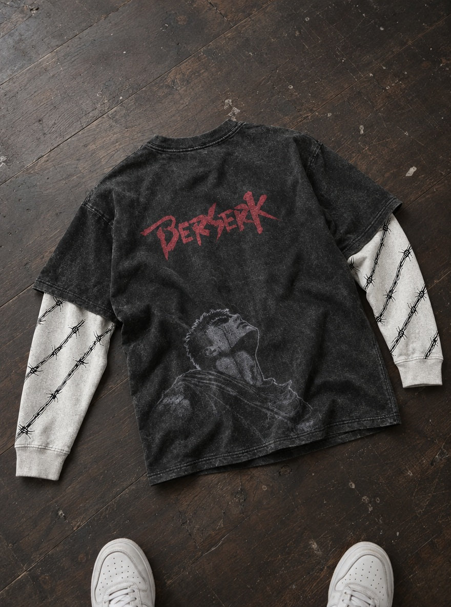 Skyward Guts – Double Sleeves – flat-lay | Berserk