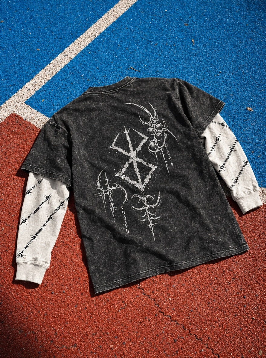 Chained Brand Sigil – Double Sleeves – flat-lay | Berserk