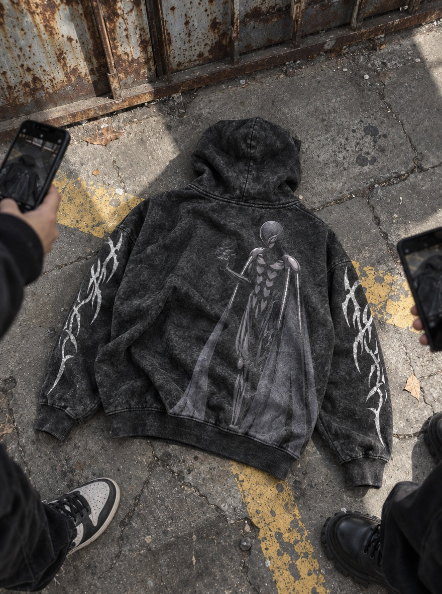 Caped Femto – Hoodie – flat-lay | Berserk
