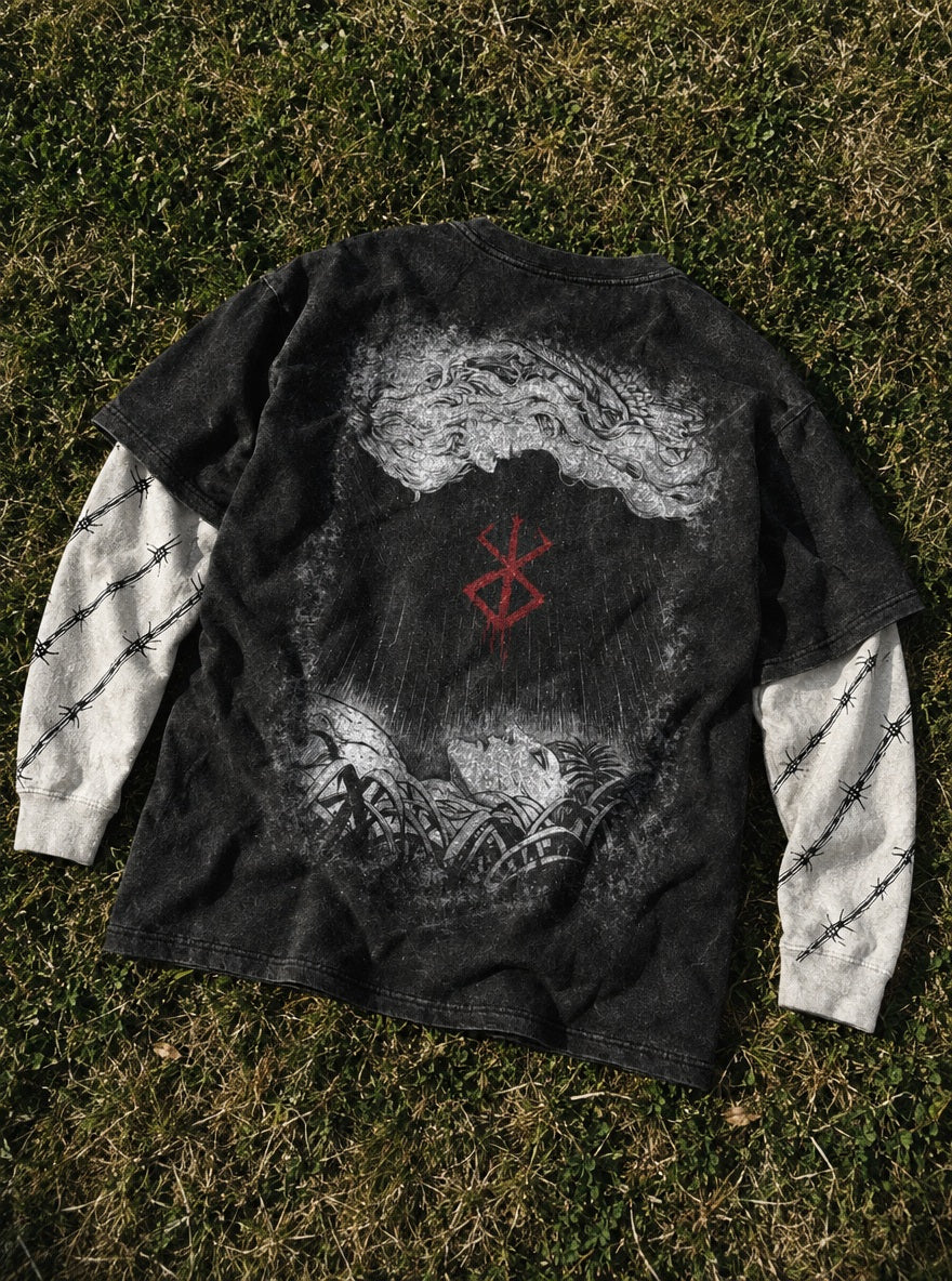 Griffith Guts Mirror – Double Sleeves – flat-lay | Berserk