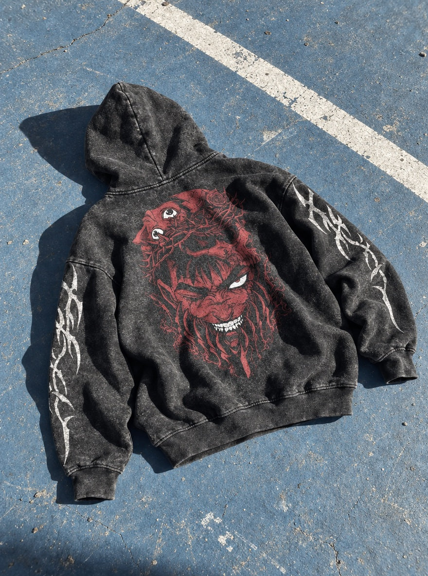 Thorn Crown Guts – Hoodie – flat-lay | Berserk