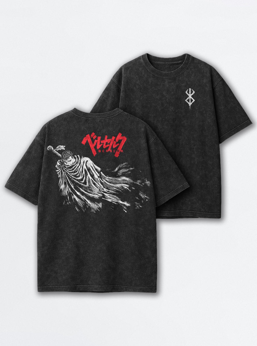 Guts Flowing Cloak – T-Shirt – mockup | Berserk