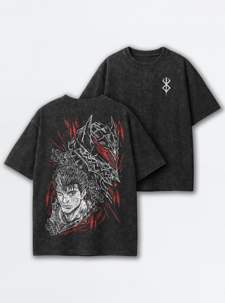 Guts Helm Portrait – T-Shirt – mockup | Berserk