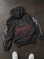Red Metal Logo – Hoodie – flat-lay | Berserk