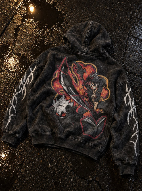 Asta Devil Union – Hoodie – flat-lay | Black Clover