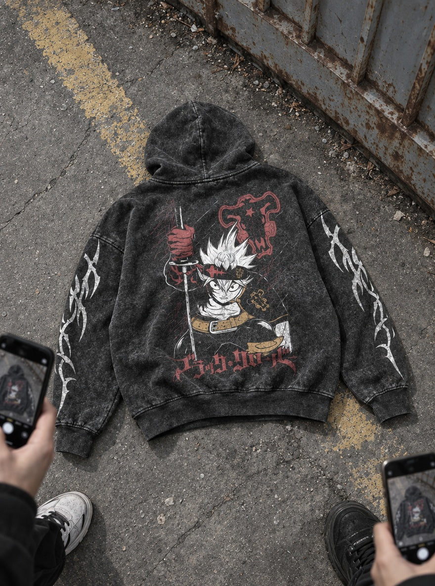 Asta Blade – Hoodie – flat-lay | Black Clover