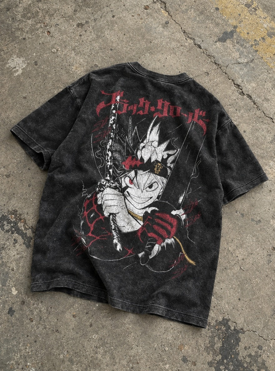 Asta Twin Swords – T-Shirt – flat-lay | Black Clover
