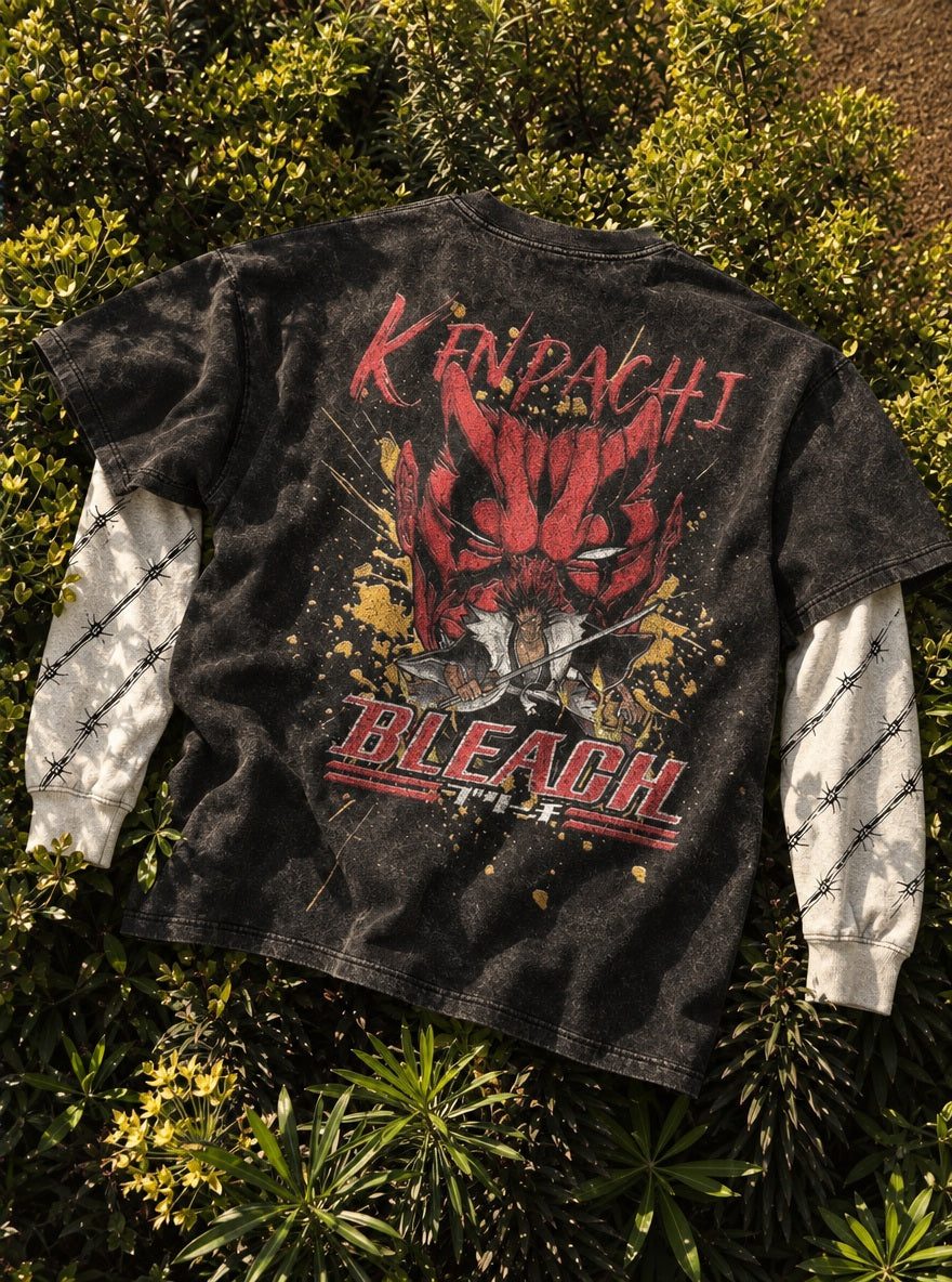 Kenpachi Demon – Double Sleeves – flat-lay | Bleach