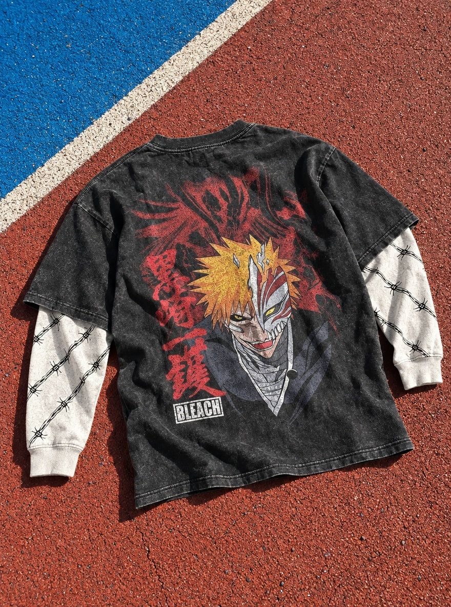 Crimson Mask Ichigo – Double Sleeves – flat-lay | Bleach