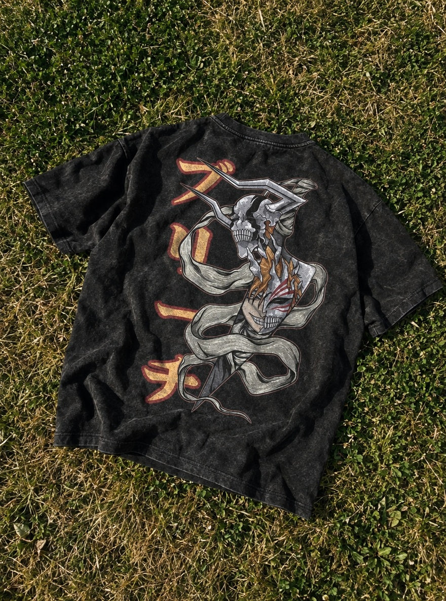 Ichigo Zangetsu Wrap – T-Shirt – flat-lay | Bleach