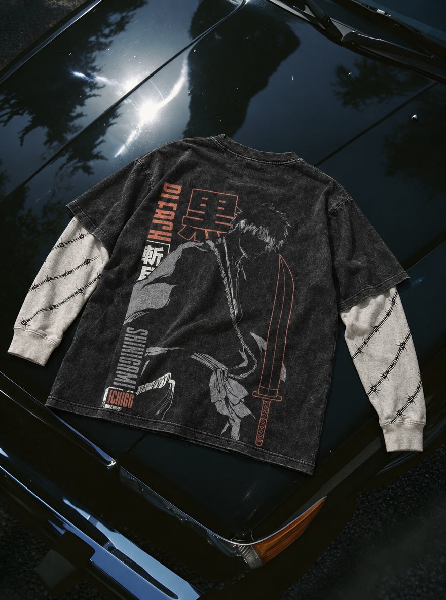 Soul Reaper Ichigo – Double Sleeves – flat-lay | Bleach