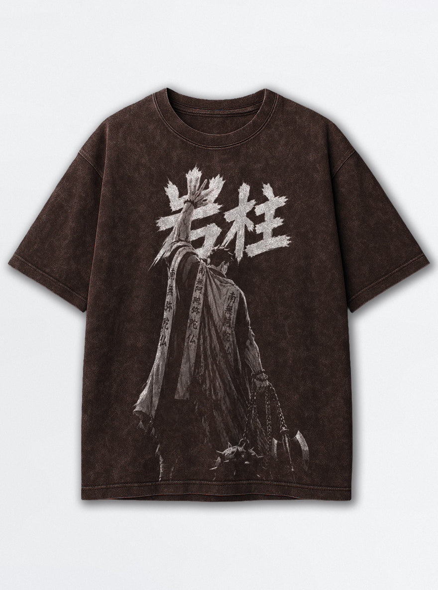 Stone Pillar – Brown T-Shirt – mockup | Demon Slayer