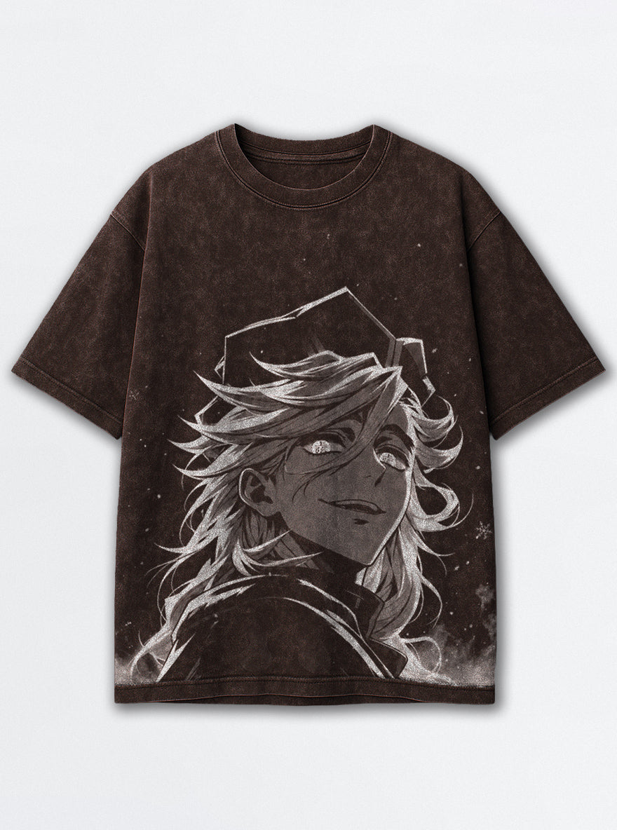 Doma Smile – Brown T-Shirt – mockup | Demon Slayer