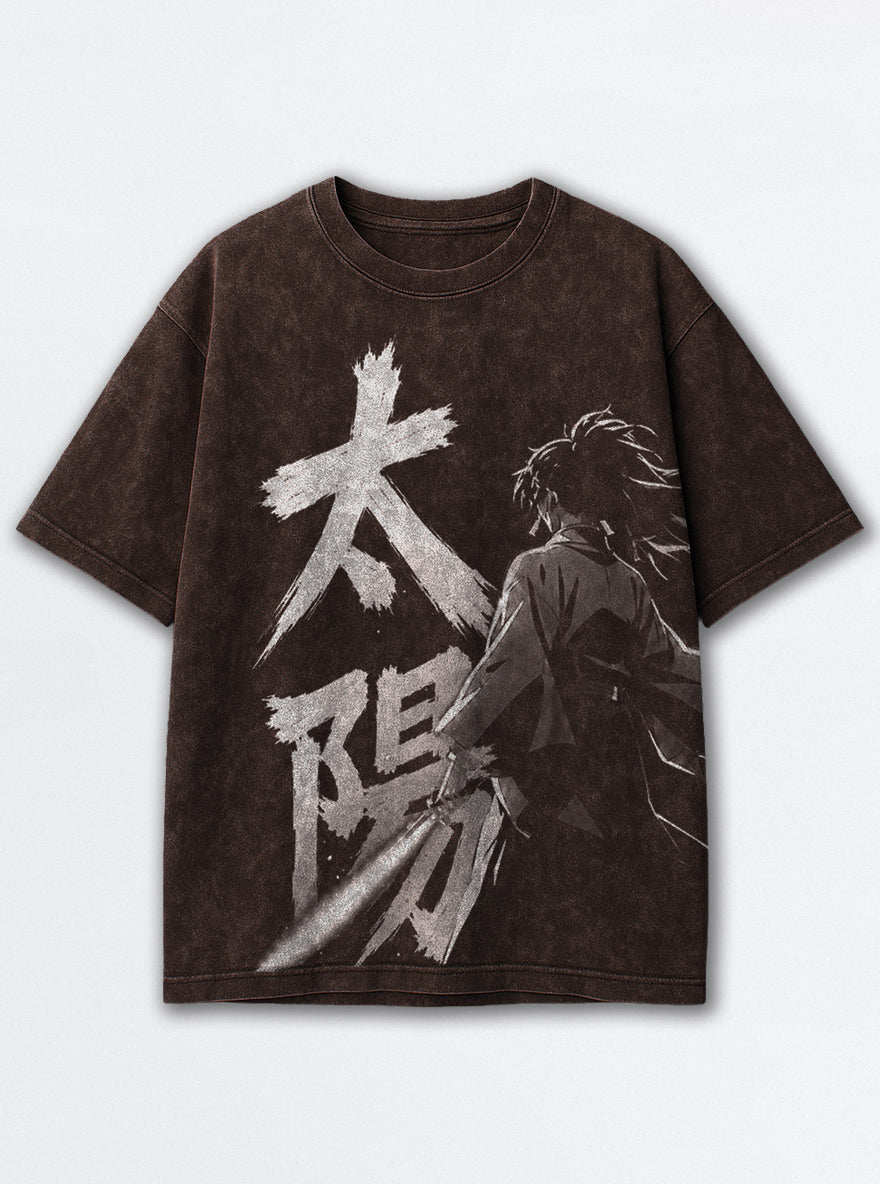 Yoriichi Sun – Brown T-Shirt – mockup | Demon Slayer