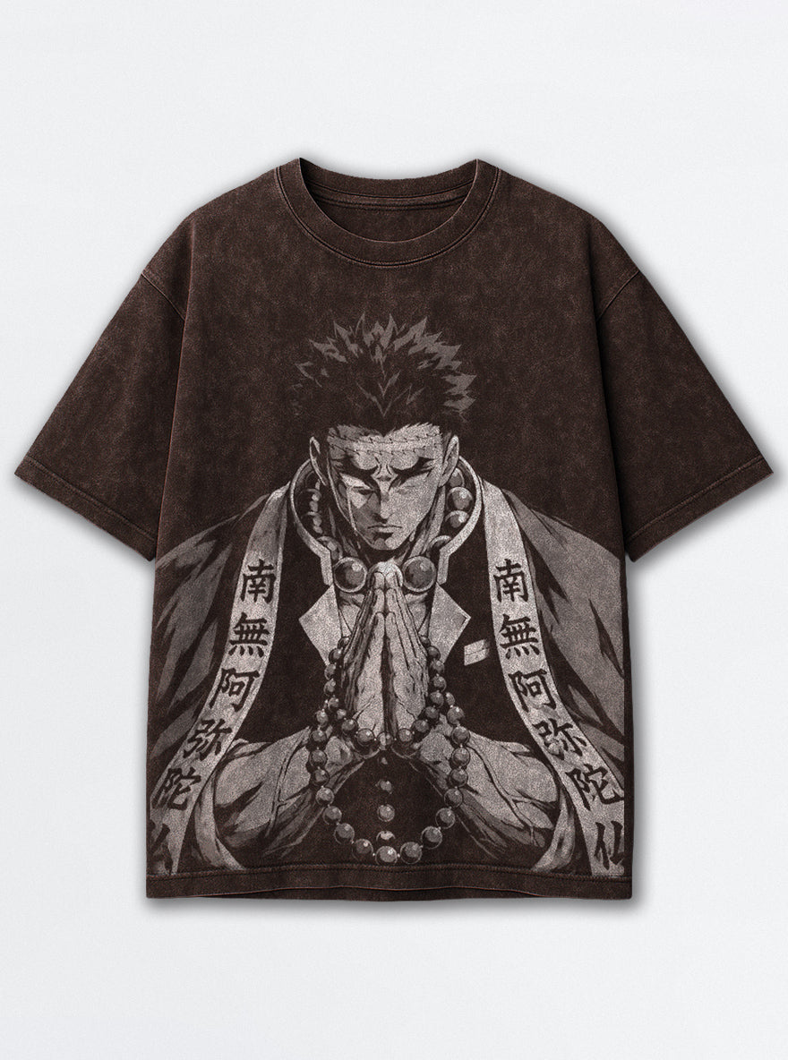 Gyomei Prayer – Brown T-Shirt – mockup | Demon Slayer