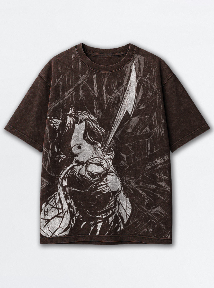 Ink Slash – Brown T-Shirt – mockup | Demon Slayer