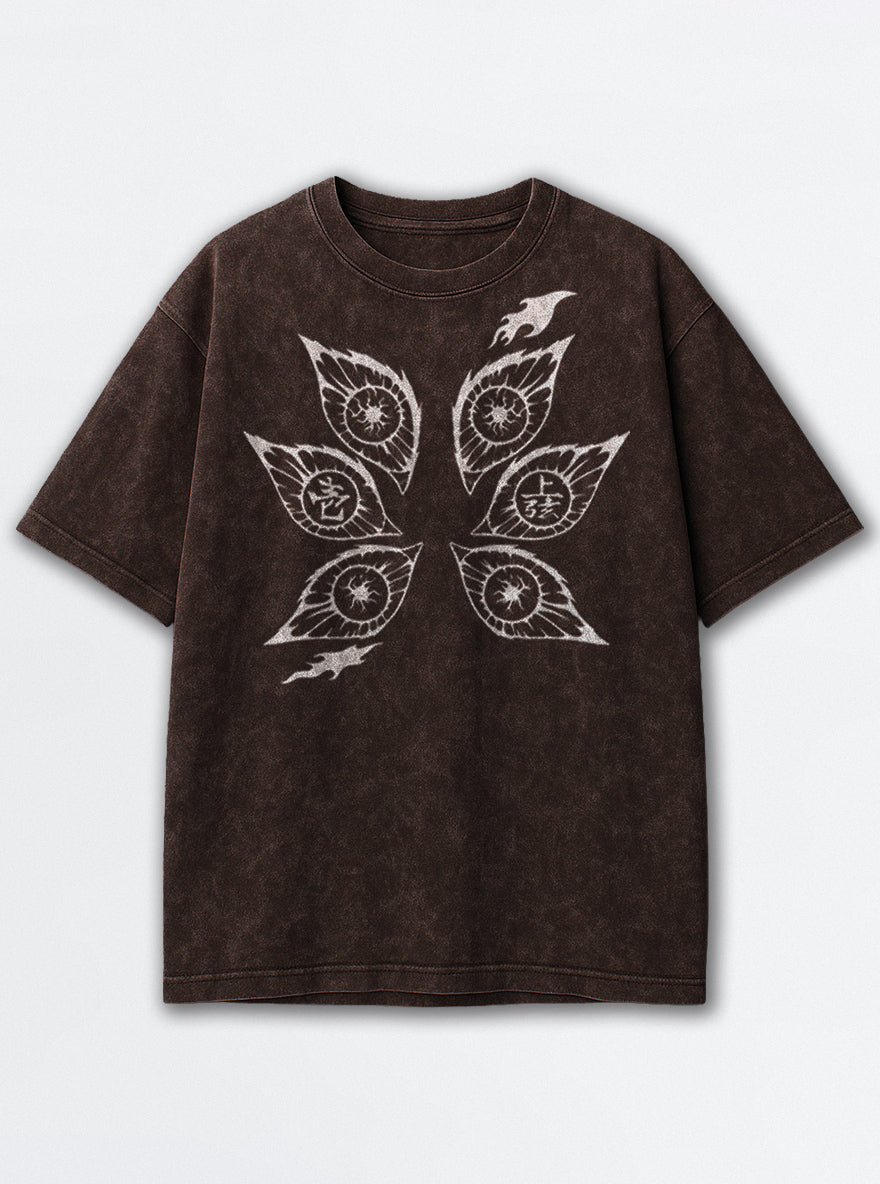 Six Eyes – Brown T-Shirt – mockup | Demon Slayer