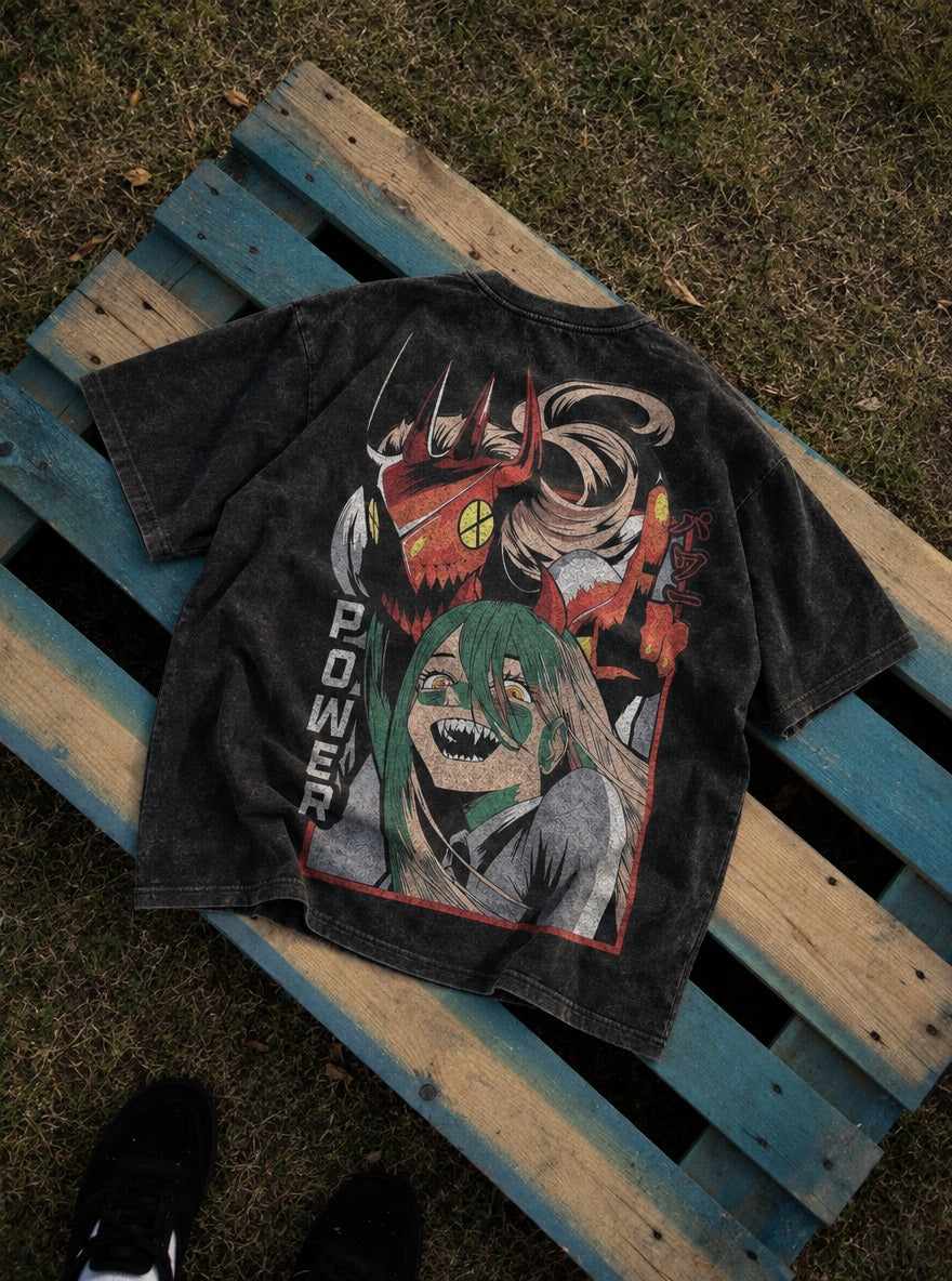 Blood Fiend Power – T-Shirt – flat-lay | Chainsaw Man