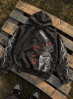 Devil Form Denji – Hoodie – flat-lay | Chainsaw Man