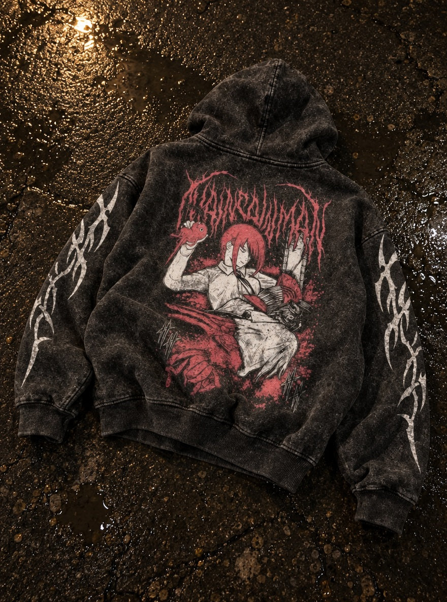 Makima's Prize – Hoodie – flat-lay | Chainsaw Man