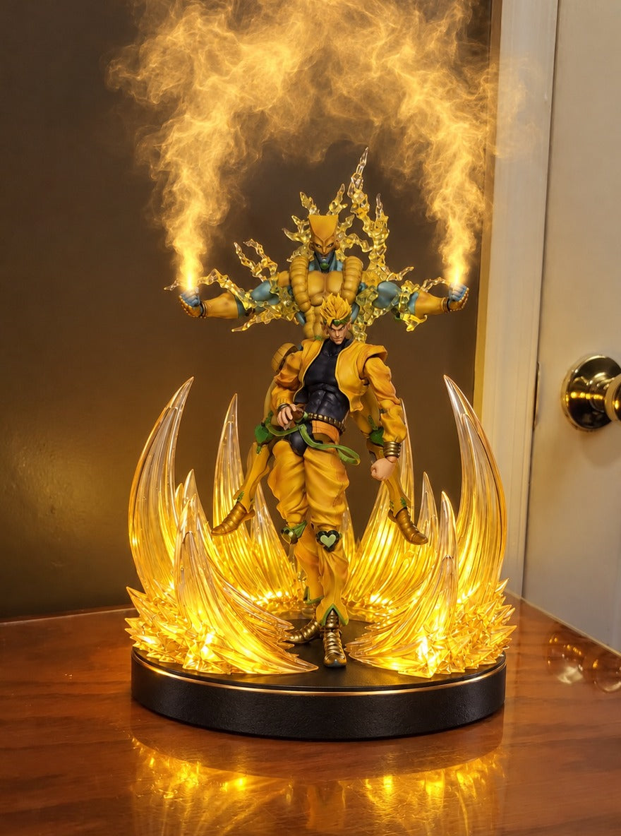 DIO and The World Mist Diffuser Figure – lit with mist in a daylight room | JoJo