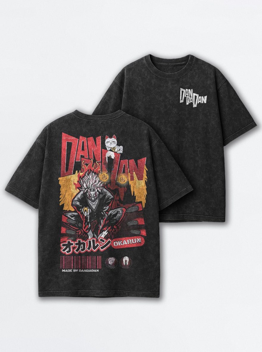 Okarun Flames – T-Shirt – mockup | Dandadan