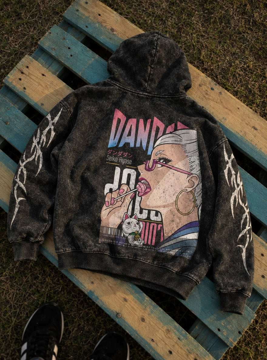 Seiko Lollipop – Hoodie – flat-lay | Dandadan