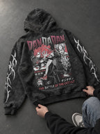 Momo & Okarun – Hoodie – flat-lay | Dandadan