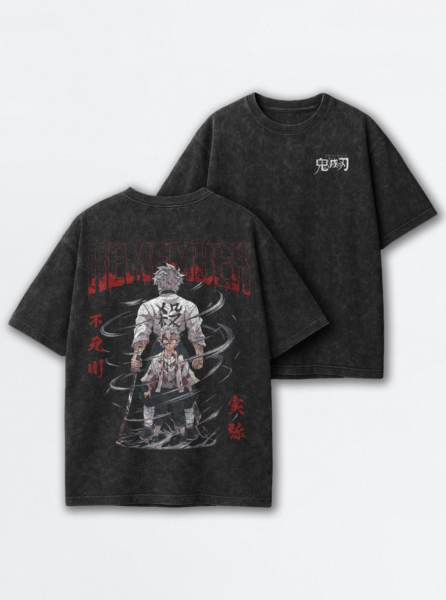 Sanemi Legacy – Black T-Shirt – mockup | Demon Slayer