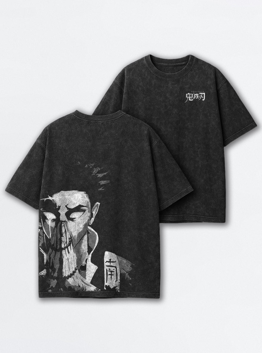 Gyomei Tears – Black T-Shirt – mockup | Demon Slayer