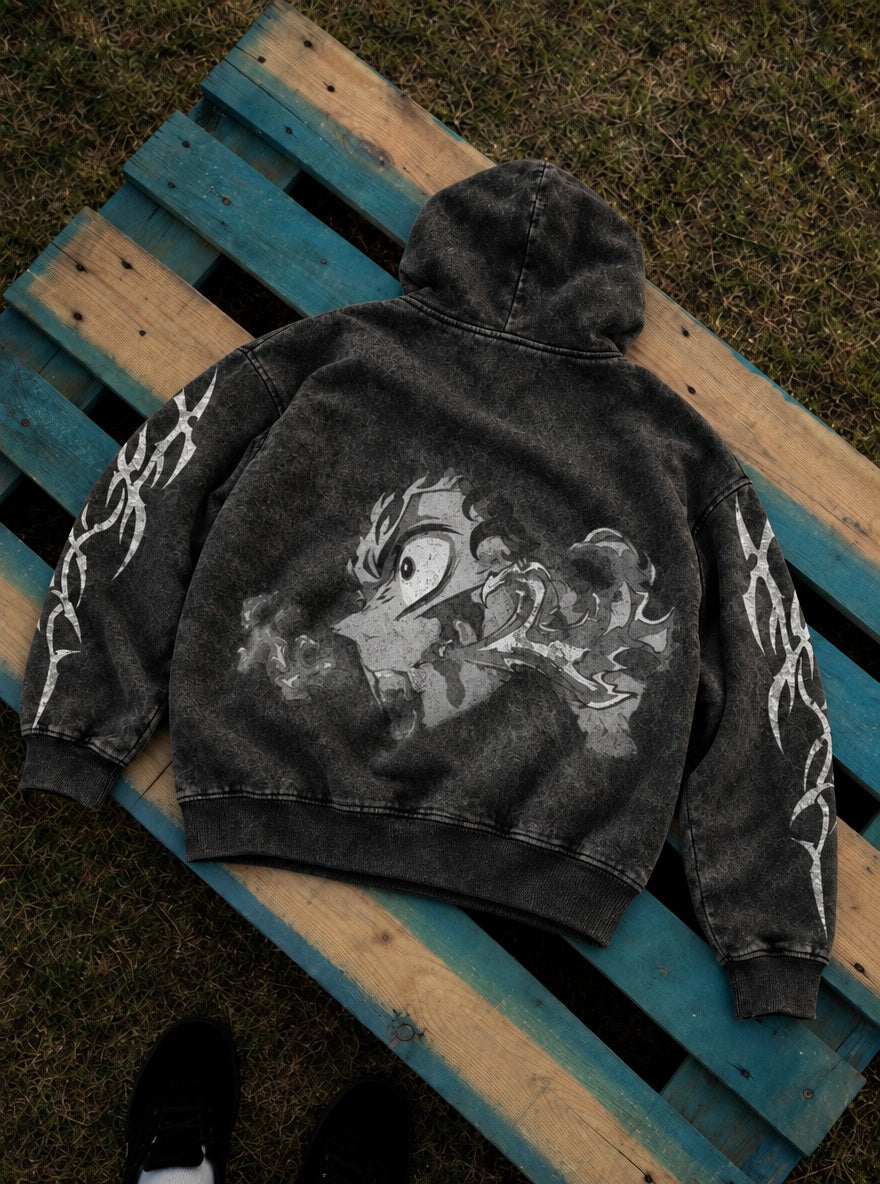 Smoke Fade – Hoodie – flat-lay | Demon Slayer