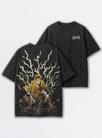 Zenitsu Thunder – Black T-Shirt – mockup | Demon Slayer