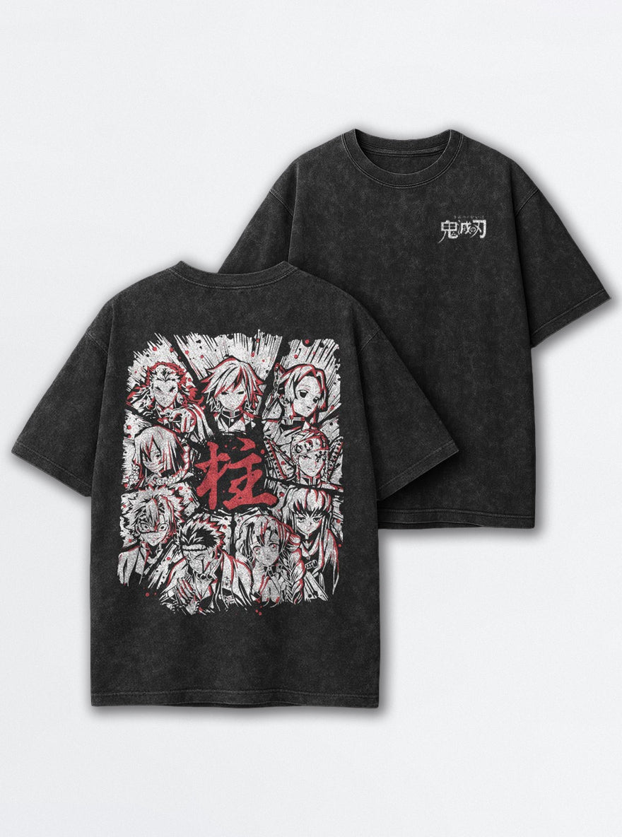 Hashira Group – Black T-Shirt – mockup | Demon Slayer