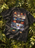 Demon Eyes – Black T-Shirt – flat-lay | Demon Slayer