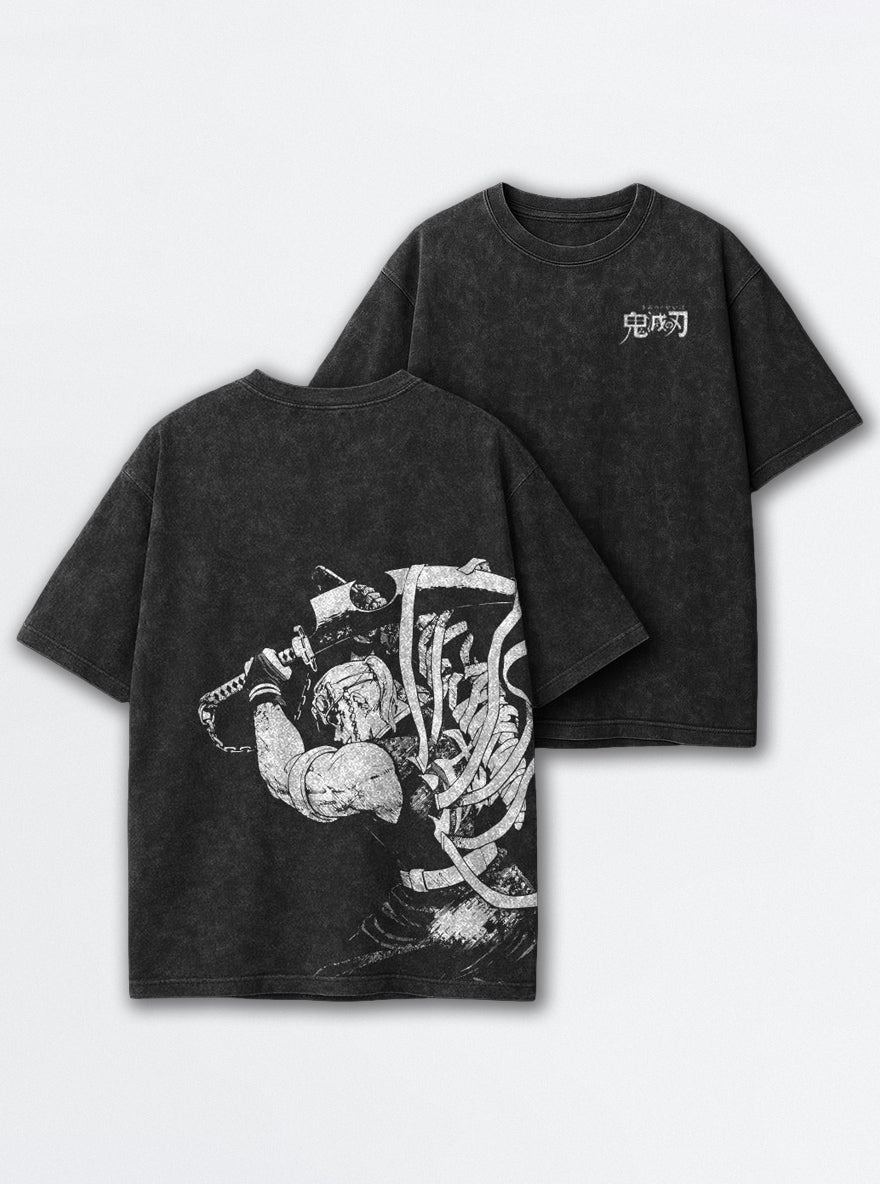 Tengen Uzui – Black T-Shirt – mockup | Demon Slayer