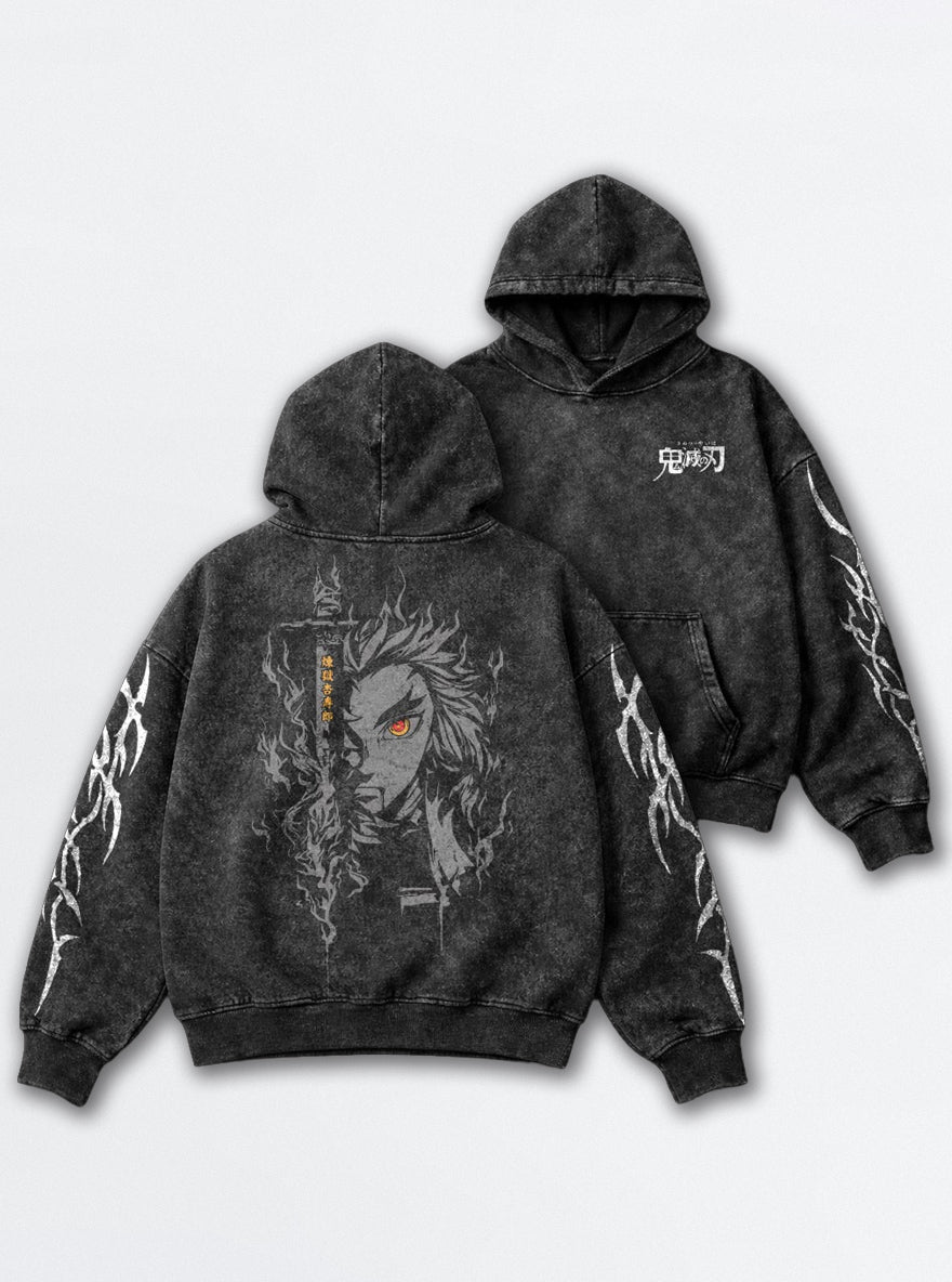 Rengoku Ember – Hoodie – mockup | Demon Slayer