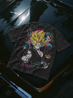 Gohan vs Cell – T-Shirt – flat-lay | Dragon Ball
