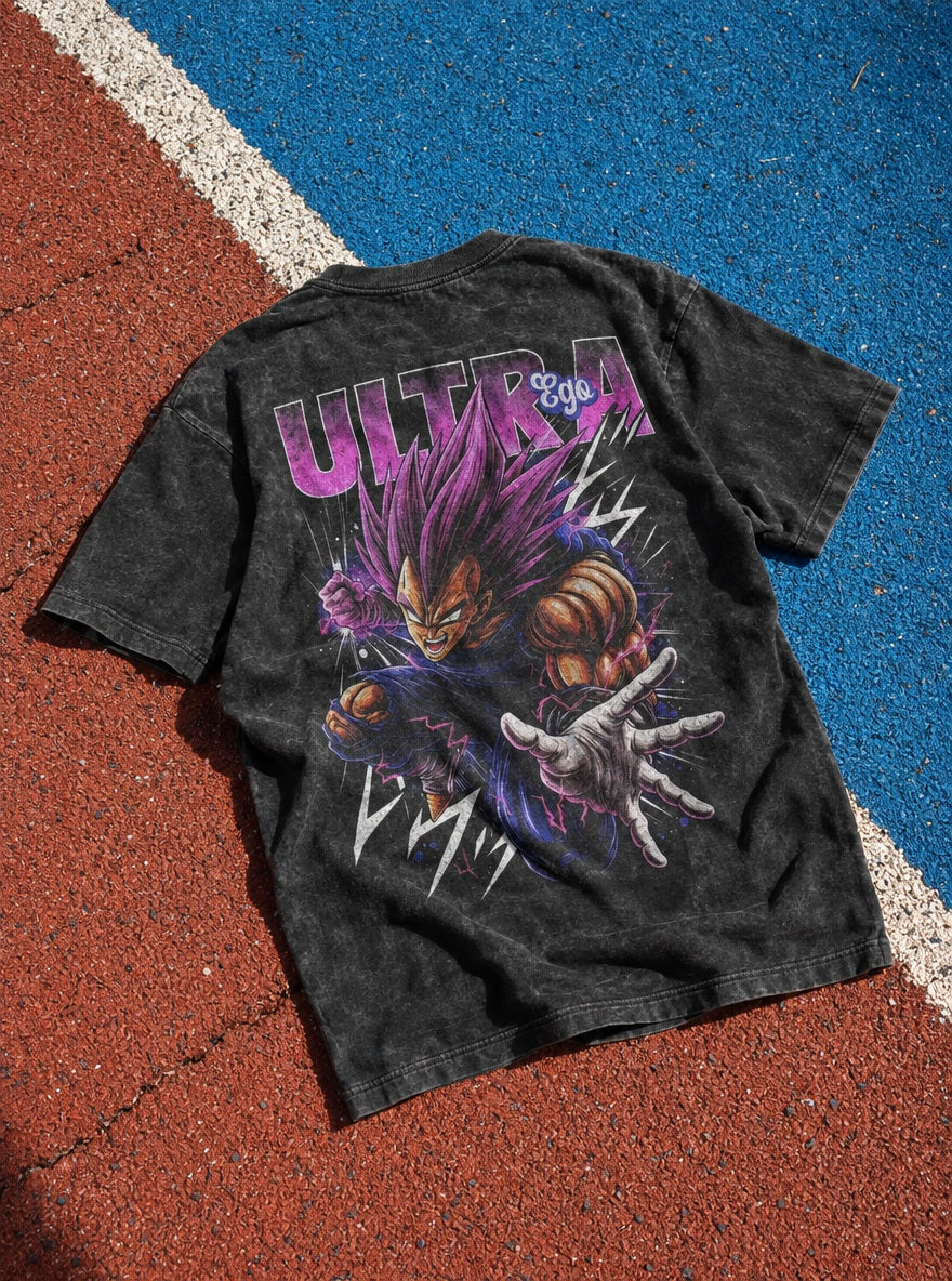 Ultra Ego Vegeta – T-Shirt – flat-lay | Dragon Ball