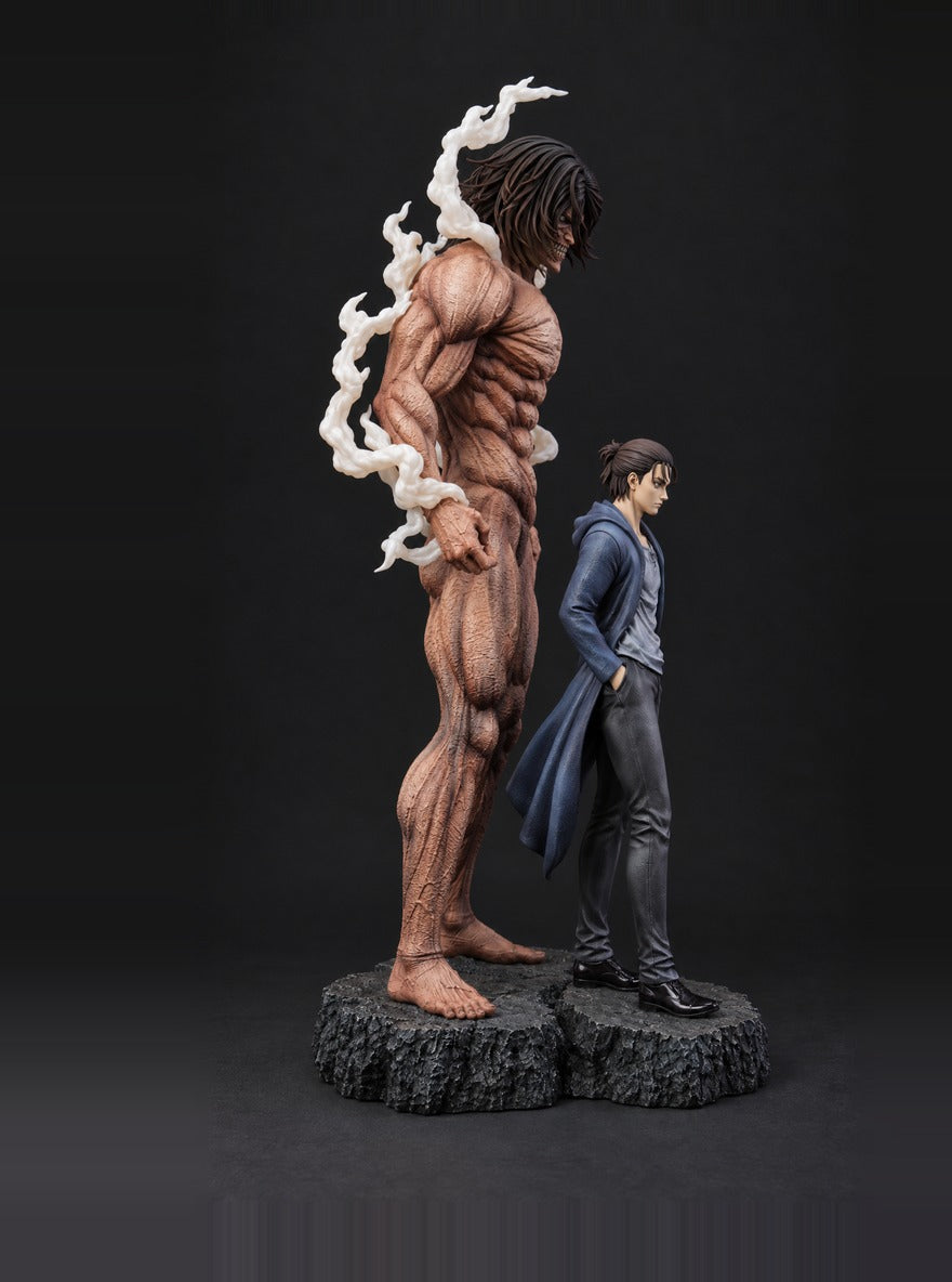 Eren and Attack Titan Mist Diffuser Figure – left side view | Attack on Titan