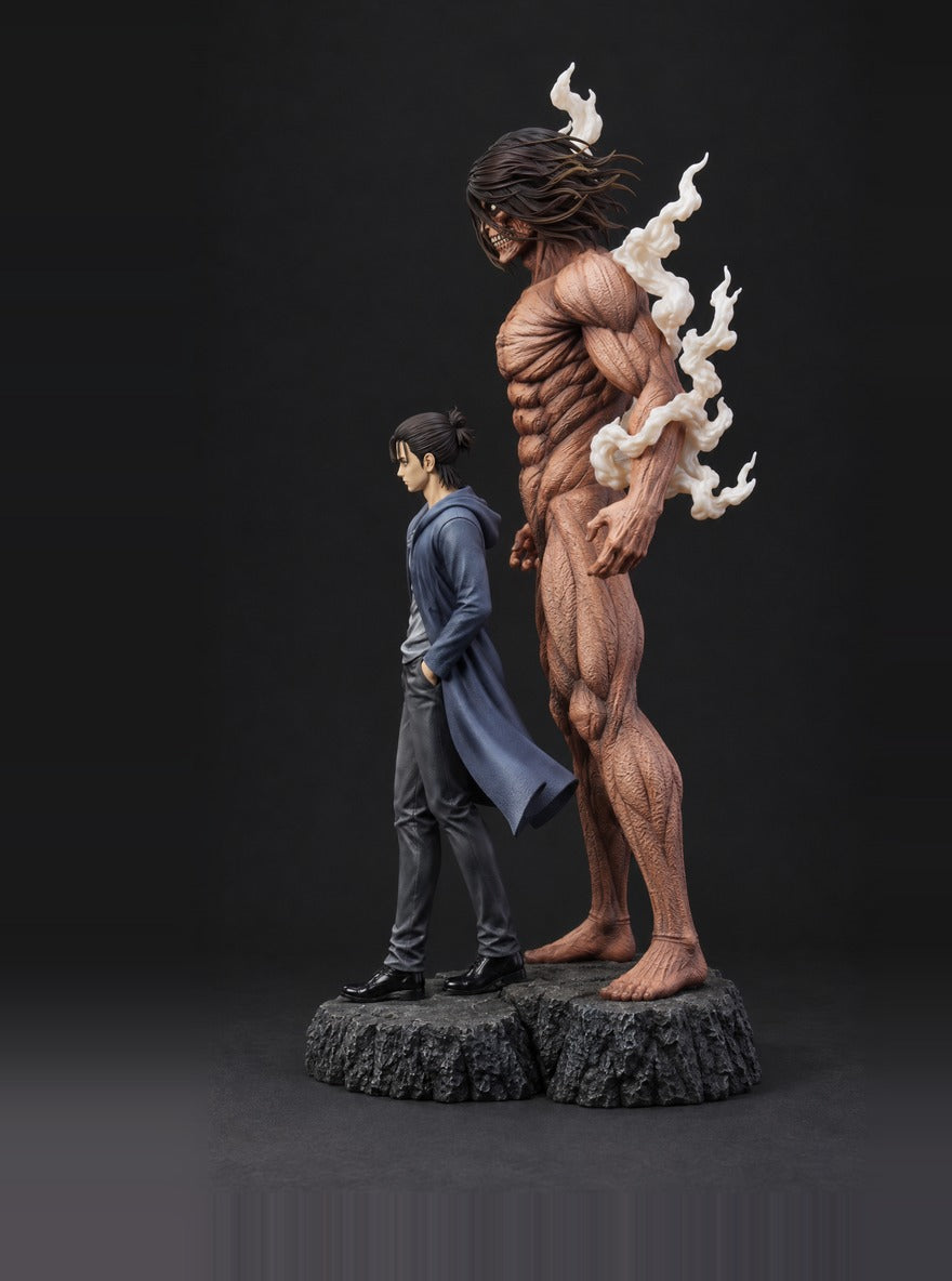 Eren and Attack Titan Mist Diffuser Figure – right side view | Attack on Titan