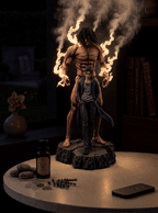 Eren and Attack Titan Mist Diffuser Figure – mist in a dark room (animated) | Attack on Titan