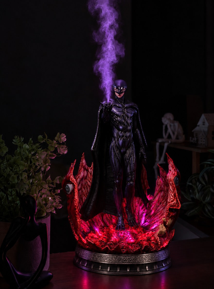 Femto Eclipse Mist Diffuser Figure – lit with mist in a room at night | Berserk