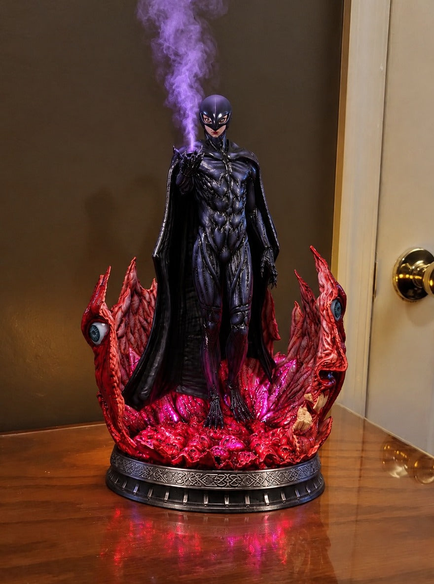 Femto Eclipse Mist Diffuser Figure – lit with mist in a daylight room | Berserk